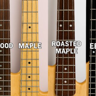 ベース】ローズウッド・メイプル・ローステッドメイプル・エボニーを